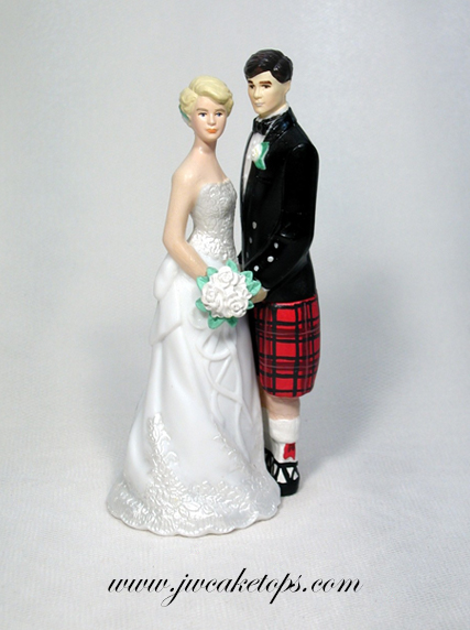 GROOM KILT  PERSONALISED Scottish Wedding Groom Red Tartan Kilt Bride & Groom 